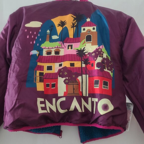 DISNEY ENCANTO Puff Jacket, sparkly, tropical, colorful - Picture 2 of 3